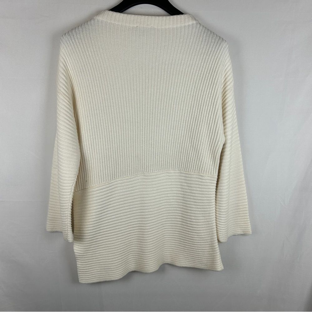 Vince Camuto white mixed knit long sweater size S - Picture 7 of 7